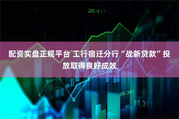 配资实盘正规平台 工行宿迁分行“战新贷款”投放取得良好成效